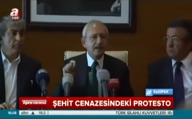 Şehit cenazesinde Kılıçdaroğlu'na kurşun atıldı