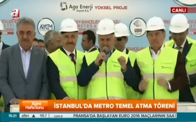 Başbakan, Bahçelievler - Kirazlı metro hattının temel atma törenine katıldı