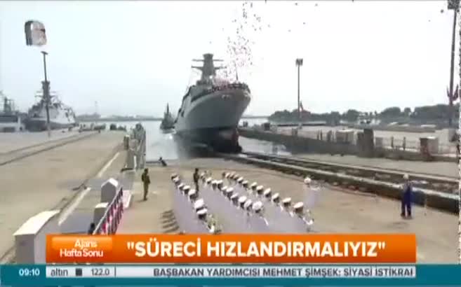 Milli savaş gemisi Burgazada denize indirildi