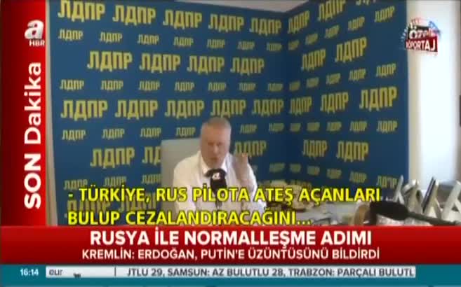 Jirinovski: Rusya ve Türkiye arasındaki tek sorun...