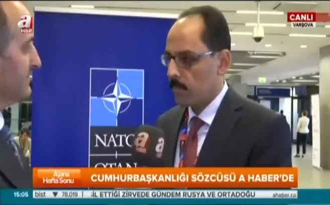 Cumhurbaşkanlığı sözcüsü A Haber'de...