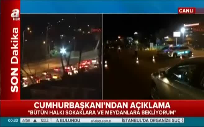 Cumhurbaşkanı Erdoğan milleti meydanlara davet etti
