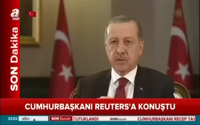 Cumhurbaşkanı Erdoğan Reuters'a konuştu