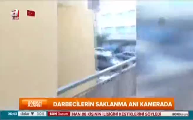 Saklanan darbeci polisi görünce…
