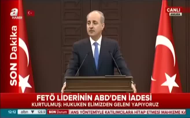 Gülen'in iadesi: Kurtulmuş ABD'ye yüklendi