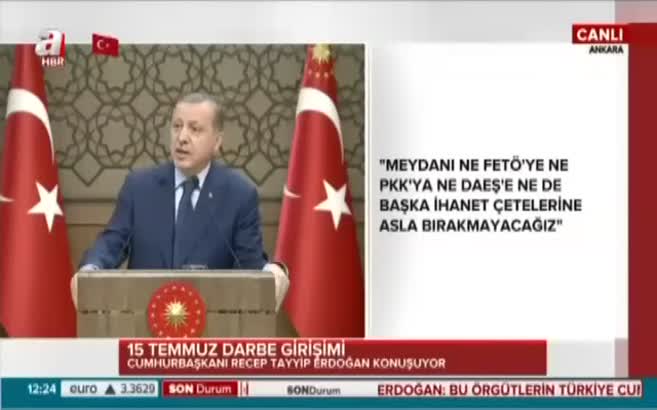 Cumhurbaşkanı Erdoğan'dan Yenikapı çağrısı!