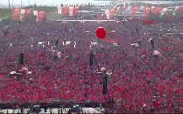 Yenikapı miting alanının yüksekten görüntüsü