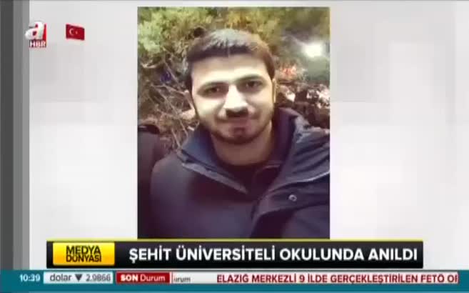 Şehit üniversiteli okulunda anıldı