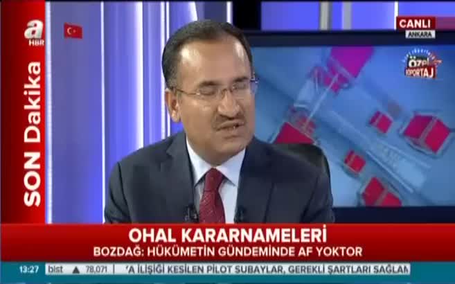 Adalet Bakanı Bozdağ'dan, Deniz Seki yanıtı