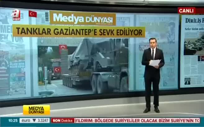 Tanklar Gaziantep'e sevk ediliyor