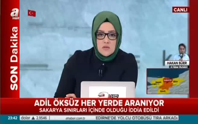 Adil Öksüz Sakarya sınırında