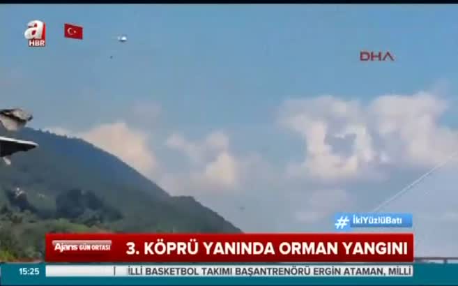 Yavuz Sultan Selim Köprüsü yanında orman yangını