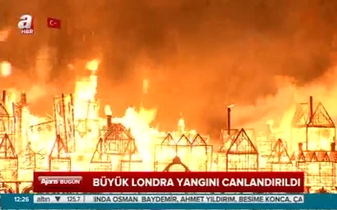 Tarihi yangın böyle canlandırıldı