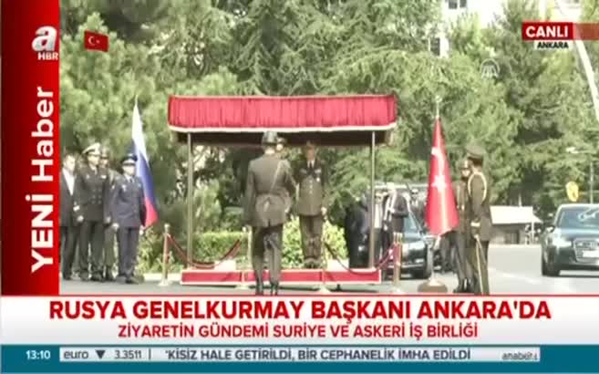 Rusya Genelkurmay Başkanı Türkiye'de!