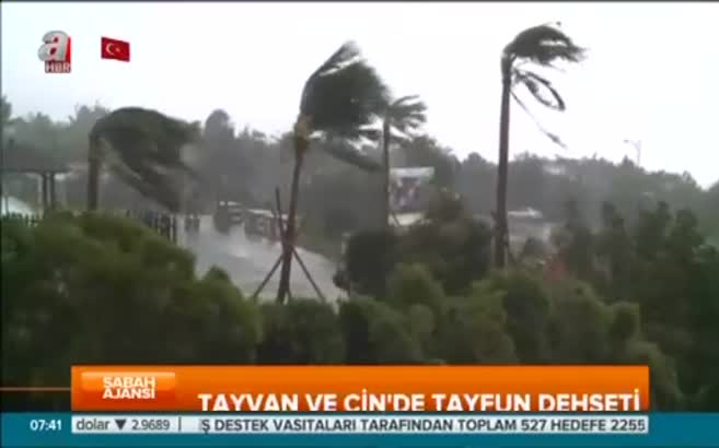 Tayvan ve Çin'de tayfun dehşeti