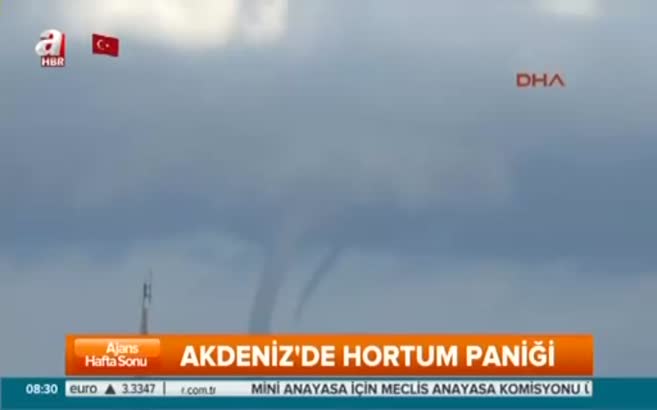 Akdeniz'de hortum paniği