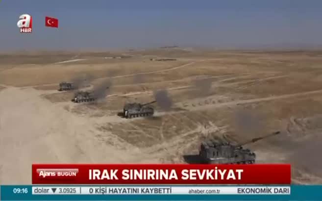 Milli silahımız Fırtına obüsleri Irak sınırına konuşlandırıldı