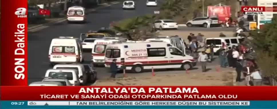 Antalya'da patlama olay yerinden ilk görüntüler