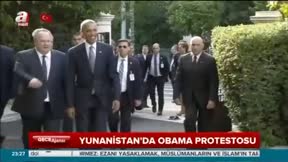 Atina’da Obama protestosu