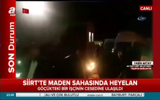 Siirt'te maden sahasında heyelan meydana geldi