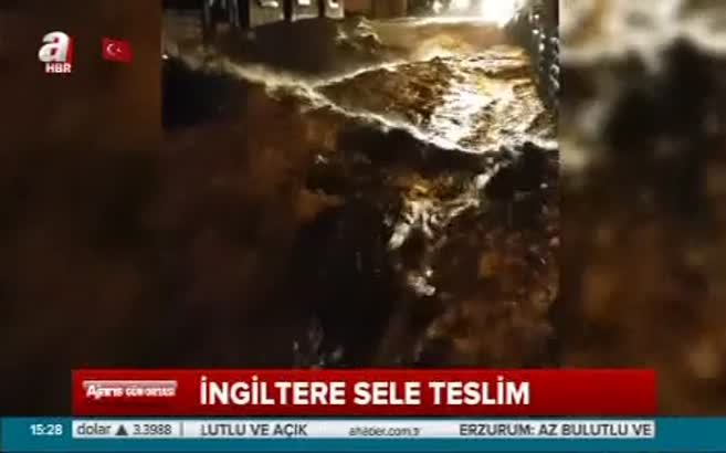İngiltere sele teslim: Araçlar ve evler sular altında kaldı