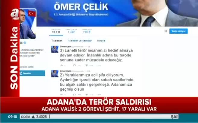 Adana'da terör saldırısı: Ölü ve yaralılar var