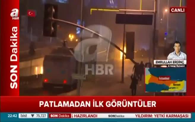 Beşiktaş'taki patlamadan ilk görüntüler