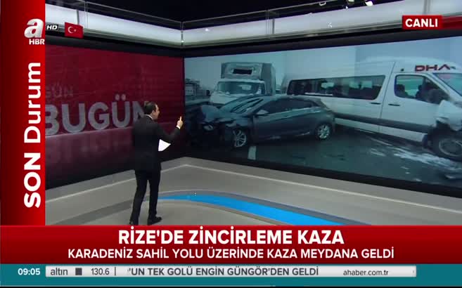 Rize'de zincirleme kaza: Olay yerinden ilk görüntüler