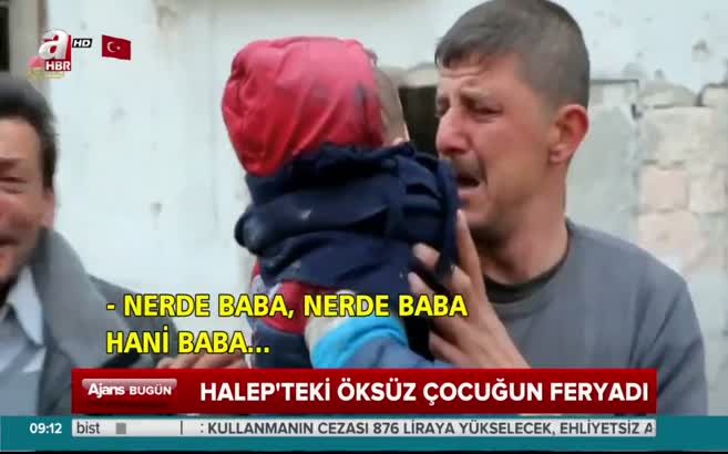 Halep'teki öksüz çocuğun feryadı