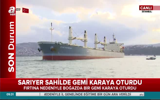 İstanbul Boğazı'nda facianın eşiğinden dönüldü