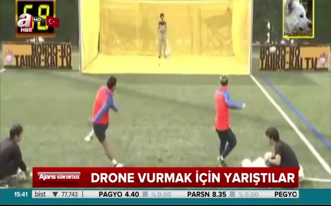 Messi ve Suarez drone vurmak için yarıştı