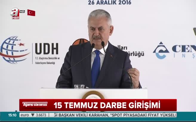Başbakan Yıldırım: Bu tünel 15 Temmuz'un en büyük şahididir