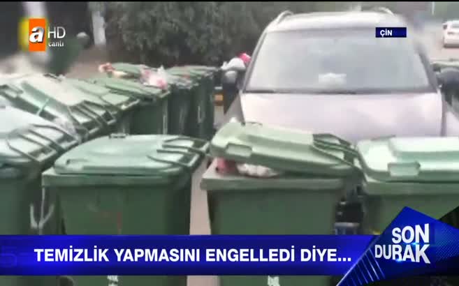 Çin'li temizlikçiden çöp intikamı