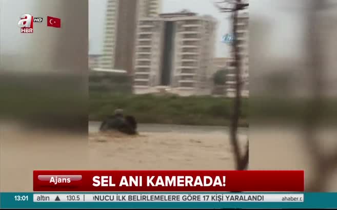 Mersin'de baba-kız sele kapıldı