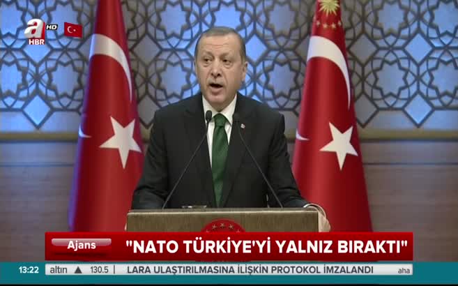 Cumhurbaşkanı Erdoğan: NATO Türkiye'yi yalnız bıraktı