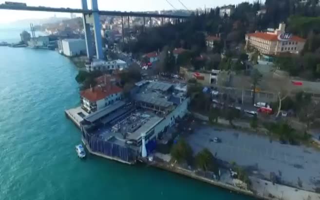 Saldırının yaşandığı gece kulübü havadan görüntülendi