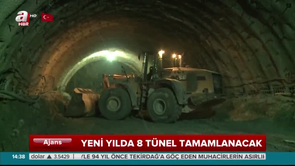 2017’de 8 tünel tamamlanacak