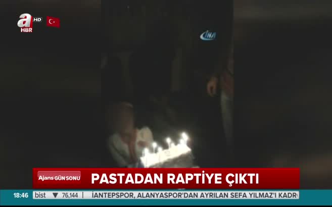 Pastadan raptiye çıktı