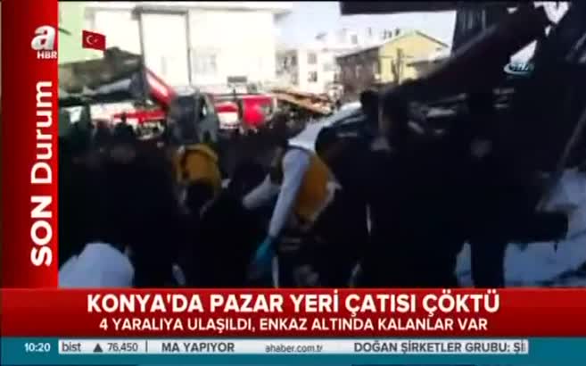 Pazar yeri çöktü!.. Enkaz altında kalanlar var