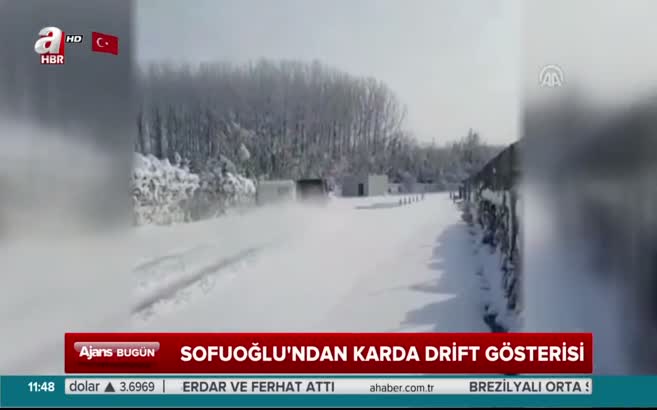 Kenan Sofuoğlu’ndan karda drift şov