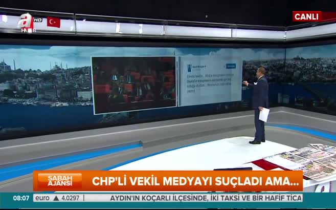 CHP'li vekil canlı yayında fena yakalandı!