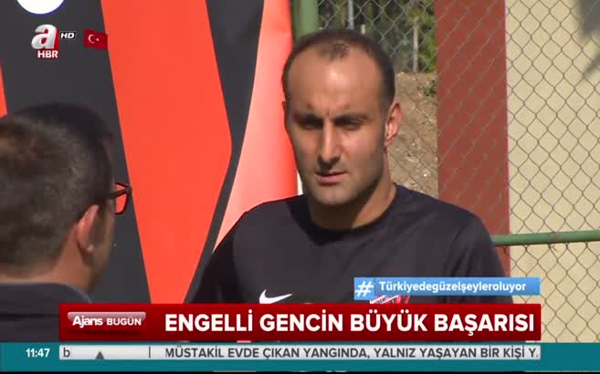 Engelli gencin büyük başarısı