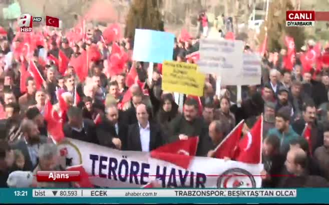 Diyarbakır'da 'Teröre Lanet Şehide Saygı' mitingi düzenlendi