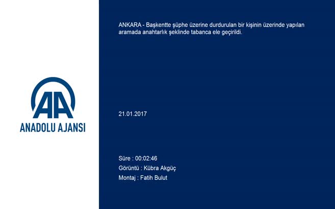 Ankara'da 'anahtarlık tabanca' ele geçirildi