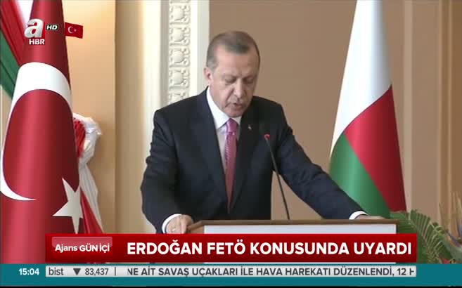 Cumhurbaşkanı Erdoğan FETÖ konusunda uyardı
