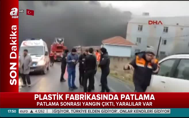 İstanbul'da plastik fabrikasında patlama