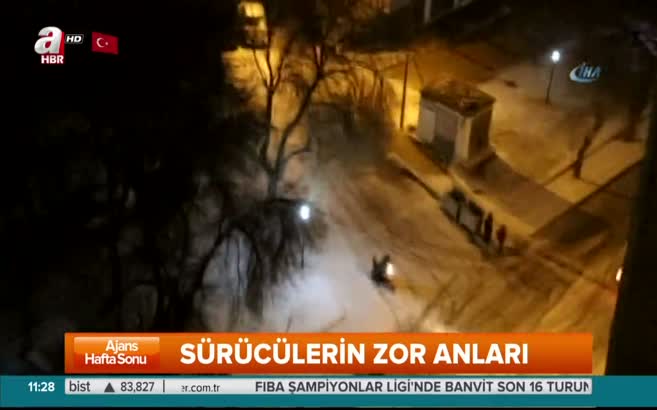 Yollar buz pistine döndü