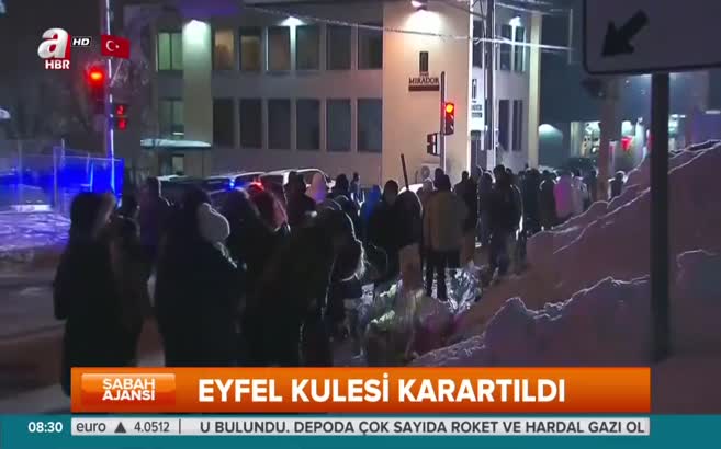 Eyfel buz kez Müslümanlar için karartıldı