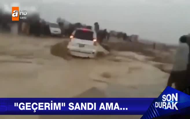 Cip sele kapılıp sürüklendi