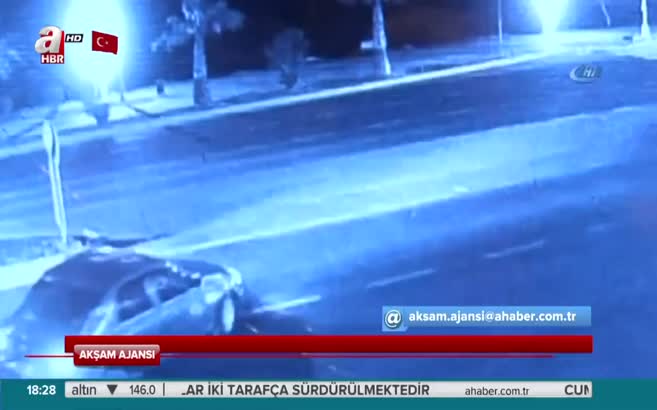 Kavşakta feci kaza kamerada